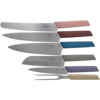 Victorinox Σετ Ανοξείδωτων Εργαλείων Μαγειρικής με Βάση 6τμχ Πολύχρωμο Swiss Modern Colored