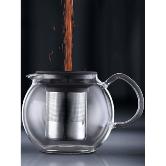 Bodum Assam Τσαγιέρα με Φίλτρο Γυάλινη Ασημί 1500ml