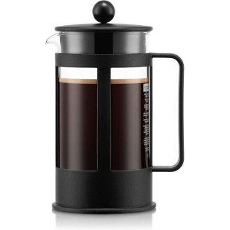 Bodum Kenya Καφετιέρα Γαλλικού Χειρός Ανοξείδωτη Μαύρη 1lt