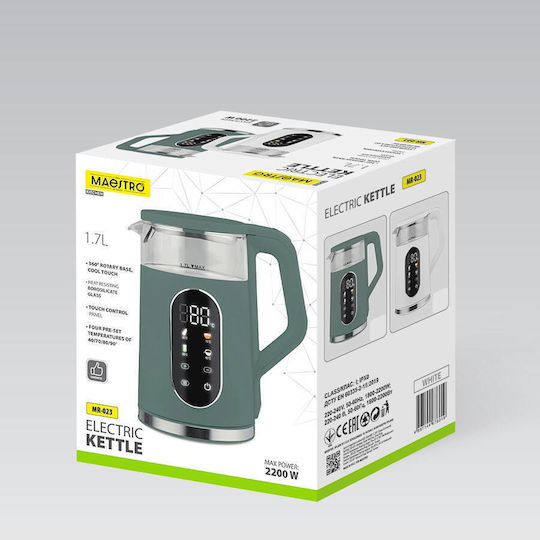 Maestro Βραστήρας 1.7lt 2220W Λευκός