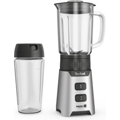 Tefal Minimix Μπλέντερ με Γυάλινη Κανάτα 700 ml 400W Ασημί