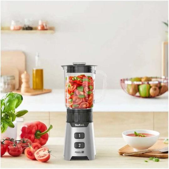 Tefal Minimix Μπλέντερ με Γυάλινη Κανάτα 700 ml 400W Ασημί