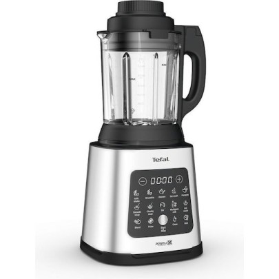 Tefal PerfectMix Cook Μπλέντερ με Γυάλινη Κανάτα 2 lt 1400W Ασημί
