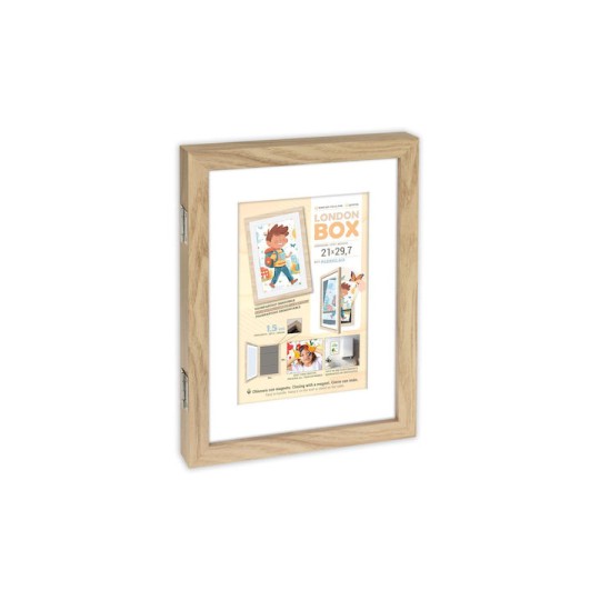 Zep London Box Natural Mrn82 Wood Frame Internal Size 14x21.5cm