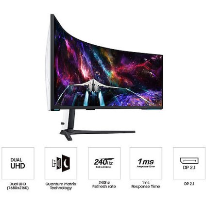 Samsung Odyssey Neo G9 G95NC Ultrawide VA HDR Curved Gaming Monitor 57