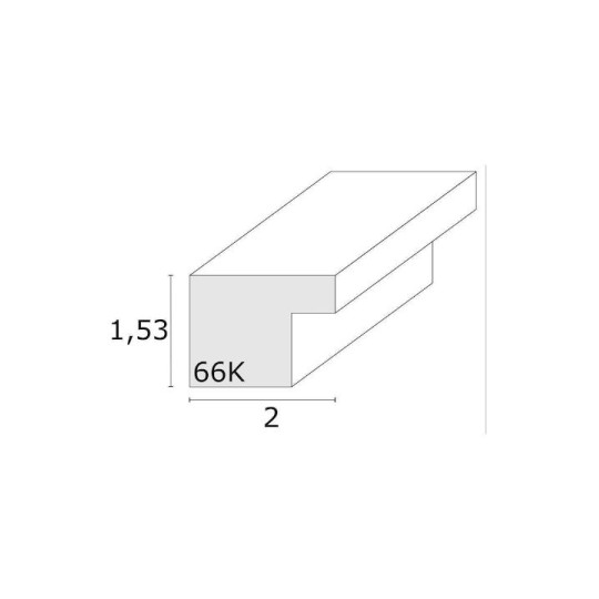 Deknudt S66KF1 Κορνίζα Ξύλινη White
