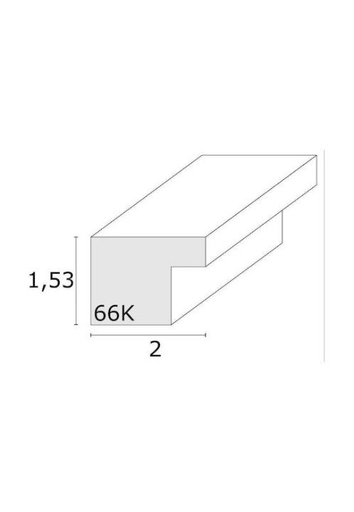 Deknudt S66KF1 Κορνίζα Ξύλινη με Λευκό Πλαίσιο White