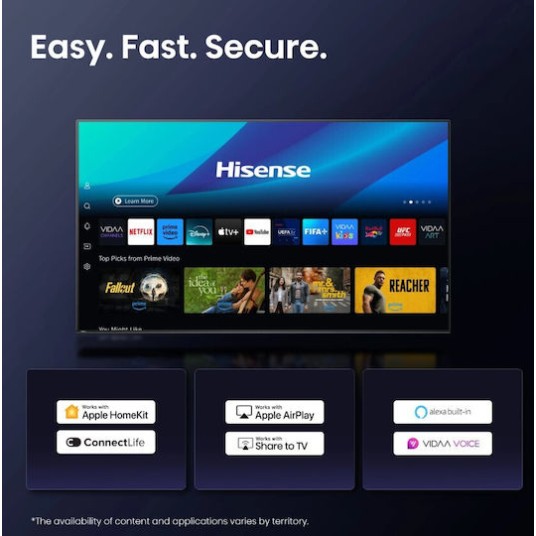 Hisense Smart Τηλεόραση 85