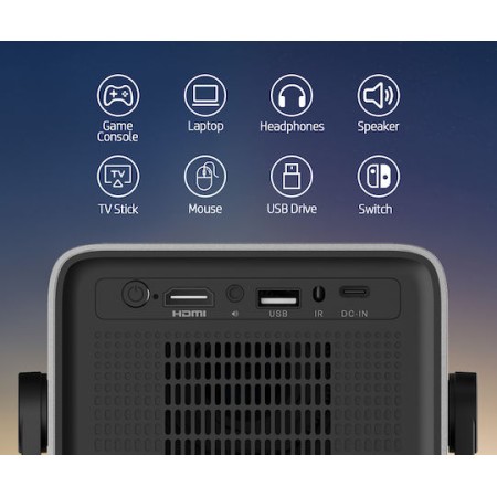 HP MC475 Mini Projector LCD Λάμπας LED με Wi-Fi και Ενσωματωμένα Ηχεία
