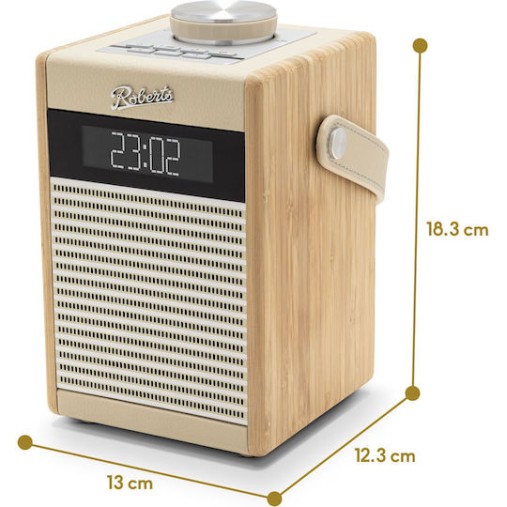 Roberts Rambler Midi Φορητό Ραδιόφωνο Επαναφορτιζόμενο DAB+ με Bluetooth Pastel Cream