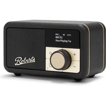Roberts Revival Petite 2 Επιτραπέζιο Ραδιόφωνο Επαναφορτιζόμενο DAB+ με Bluetooth Μαύρο