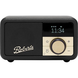 Roberts Revival Petite 2 Επιτραπέζιο Ραδιόφωνο Επαναφορτιζόμενο DAB+ με Bluetooth Μαύρο