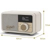 Roberts Revival Petite 2 Φορητό Ραδιόφωνο Επαναφορτιζόμενο DAB+ με Bluetooth Cream