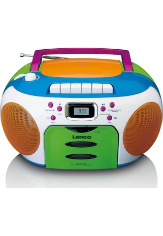 Lenco SCD-971 Φορητό Ηχοσύστημα με CD / Κασετόφωνο / Ραδιόφωνο Πολύχρωμο
