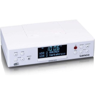Lenco KCR-190 Επιτραπέζιο Ραδιόφωνο Ρεύματος DAB+ με Bluetooth Λευκό