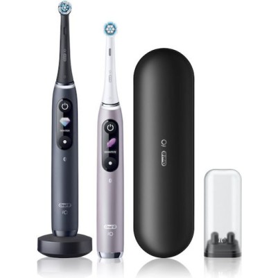 Oral-B iO Series 9 Ηλεκτρική Οδοντόβουρτσα με Αισθητήρα Πίεσης και Θήκη Ταξιδίου Black Onyx / Rose Quartz