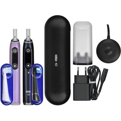 Oral-B iO Series 9 Ηλεκτρική Οδοντόβουρτσα με Αισθητήρα Πίεσης και Θήκη Ταξιδίου Black Onyx / Rose Quartz