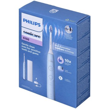 Philips Ηλεκτρική Οδοντόβουρτσα με Αισθητήρα Πίεσης και Θήκη Ταξιδίου HX7406/02 Γαλάζια