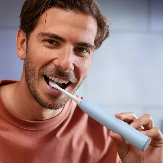 Philips Ηλεκτρική Οδοντόβουρτσα με Αισθητήρα Πίεσης και Θήκη Ταξιδίου HX7406/02 Γαλάζια