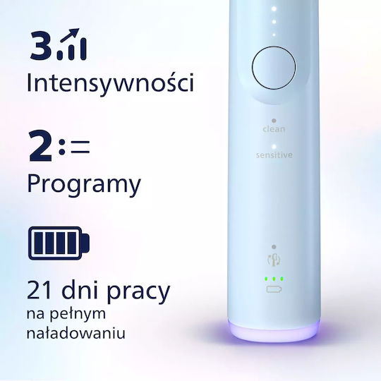 Philips Ηλεκτρική Οδοντόβουρτσα με Αισθητήρα Πίεσης και Θήκη Ταξιδίου HX7406/02 Γαλάζια
