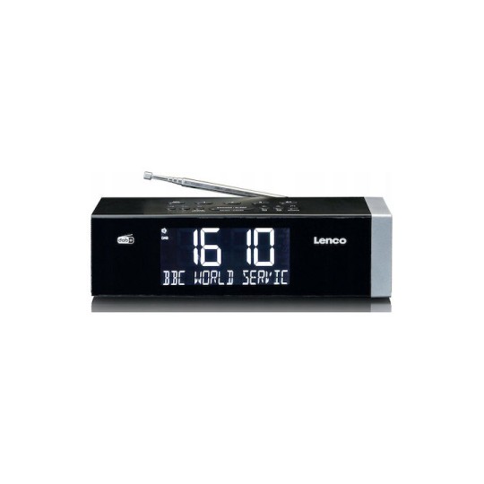 Lenco Dab+ Fm Bluetooth 5.0 Clock Radio Led Display Dual Alarm Black