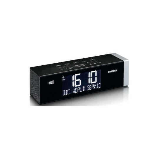 Lenco Dab+ Fm Bluetooth 5.0 Clock Radio Led Display Dual Alarm Black