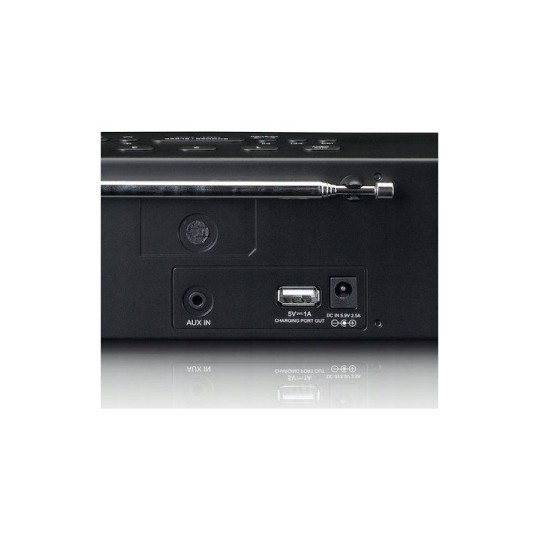 Lenco Dab+ Fm Bluetooth 5.0 Clock Radio Led Display Dual Alarm Black