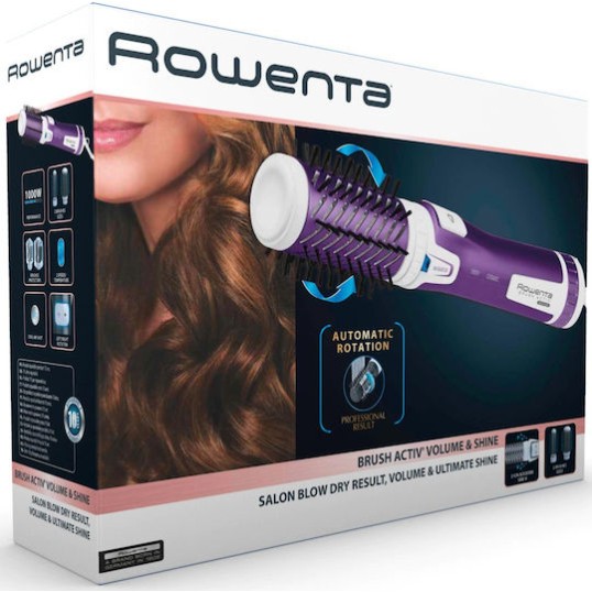 Rowenta Brush Active Volume & Shine Ηλεκτρική Βούρτσα με Αέρα & Περιστρεφόμενη Κεφαλή για Μπούκλες 1000W