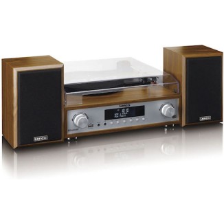 Lenco MC-160WD MC-160WD Πικάπ με Belt Drive, Προενίσχυση και Ενσωματωμένα Ηχεία Wood