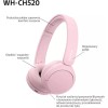 Sony WH-CH520 Ασύρματα Bluetooth On Ear Ακουστικά με 50 ώρες Λειτουργίας και Quick Charge Ροζ