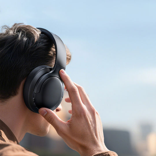 Baseus Bass BH1 Lite Ασύρματα / Ενσύρματα Over Ear Ακουστικά με 80 ώρες Λειτουργίας Μαύρα