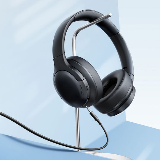 Baseus Bass BH1 Lite Ασύρματα / Ενσύρματα Over Ear Ακουστικά με 80 ώρες Λειτουργίας Μαύρα