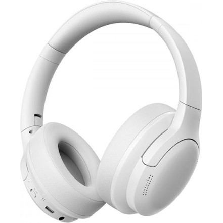 Baseus Bass BH1 Lite Ασύρματα / Ενσύρματα Over Ear Ακουστικά με 80 ώρες Λειτουργίας Λευκά