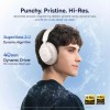 Baseus Bass BH1 NC Ασύρματα Bluetooth Over Ear Ακουστικά με 80 ώρες Λειτουργίας και Quick Charge Starlight Off-White