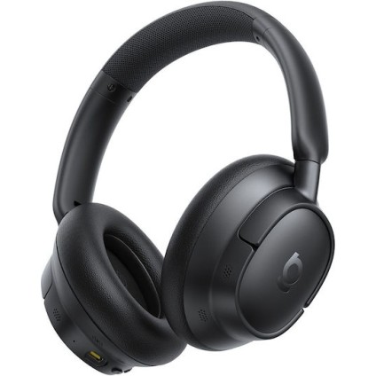 Baseus Bass BH1 NC Ασύρματα Bluetooth Over Ear Ακουστικά με 80 ώρες Λειτουργίας και Quick Charge Cosmic Black