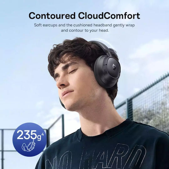 Baseus Bass BH1 NC Ασύρματα Bluetooth Over Ear Ακουστικά με 80 ώρες Λειτουργίας και Quick Charge Cosmic Black