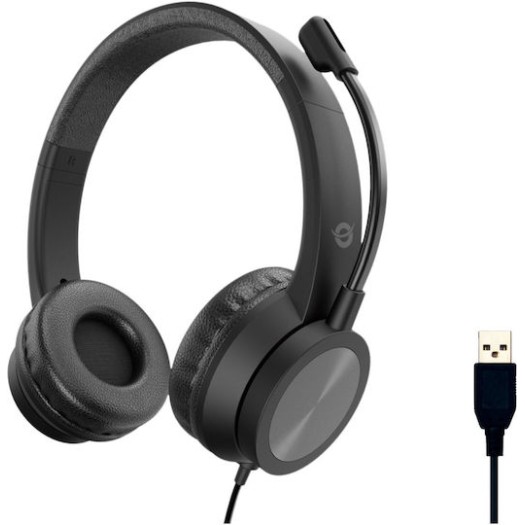 Conceptronic On Ear Multimedia Ακουστικά με μικρόφωνο και σύνδεση USB-A POLONA05B