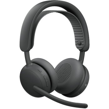 Logitech Zone 2 ES Ασύρματα On Ear Multimedia Ακουστικά με μικρόφωνο και σύνδεση Bluetooth / USB-C σε Γκρι χρώμα