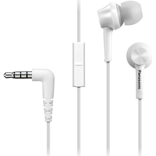 Panasonic TCM115E In-ear Handsfree με Βύσμα 3.5mm Λευκό
