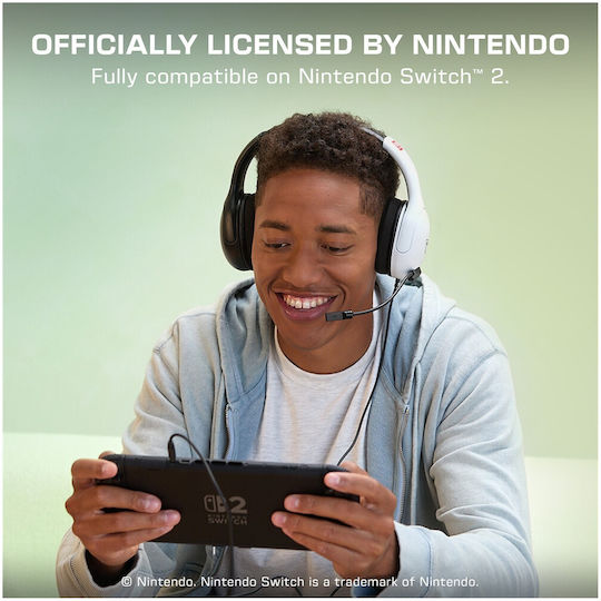 Turtle Beach Airlite Fit Switch 2 Over Ear Gaming Headset με σύνδεση 3.5mm Λευκό for Nintendo Switch 2