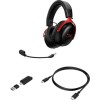HyperX Cloud III S Ασύρματο Over Ear Gaming Headset με σύνδεση Bluetooth / USB Black/Red for Nintendo Switch / PC / PS5 / PS4
