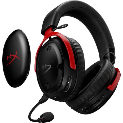HyperX Cloud III S Ασύρματο Over Ear Gaming Headset με σύνδεση Bluetooth / USB Black/Red for Nintendo Switch / PC / PS5 / PS4