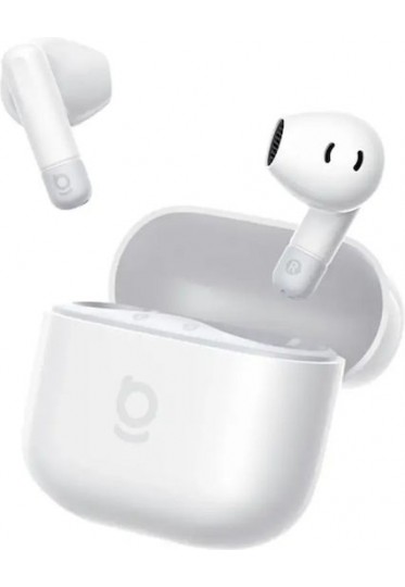 Baseus Bass BS2 Lite In-ear Bluetooth Handsfree Ακουστικά με Αντοχή στον Ιδρώτα και Θήκη Φόρτισης Λευκά