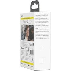 Baseus Bass BS2 Lite In-ear Bluetooth Handsfree Ακουστικά με Αντοχή στον Ιδρώτα και Θήκη Φόρτισης Λευκά