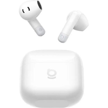 Baseus Bass BS2 Lite In-ear Bluetooth Handsfree Ακουστικά με Αντοχή στον Ιδρώτα και Θήκη Φόρτισης Λευκά