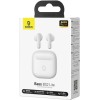 Baseus Bass BS2 Lite In-ear Bluetooth Handsfree Ακουστικά με Αντοχή στον Ιδρώτα και Θήκη Φόρτισης Λευκά