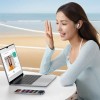 Baseus Bass BS2 Lite In-ear Bluetooth Handsfree Ακουστικά με Αντοχή στον Ιδρώτα και Θήκη Φόρτισης Λευκά