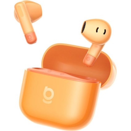 Baseus Bass BS2 Lite In-ear Bluetooth Handsfree Ακουστικά με Αντοχή στον Ιδρώτα και Θήκη Φόρτισης Πορτοκαλί