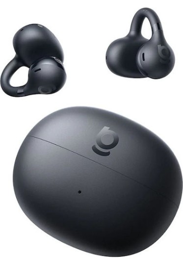 Baseus BC1 Open Ear Bluetooth Handsfree Ακουστικά με Αντοχή στον Ιδρώτα και Θήκη Φόρτισης Μαύρα