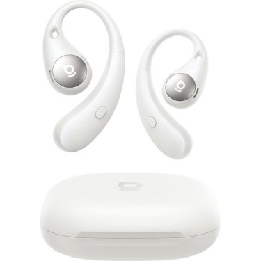 Baseus Eli Sport 2 Open Ear Bluetooth Handsfree Ακουστικά με Αντοχή στον Ιδρώτα και Θήκη Φόρτισης Λευκά